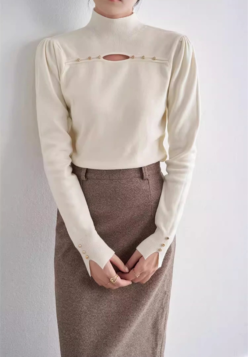 Knitted tops autumn and winter bottoming shirt for women