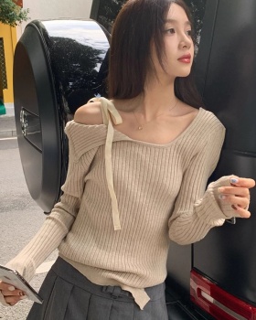 Irregular bottoming shirt frenum sweater for women