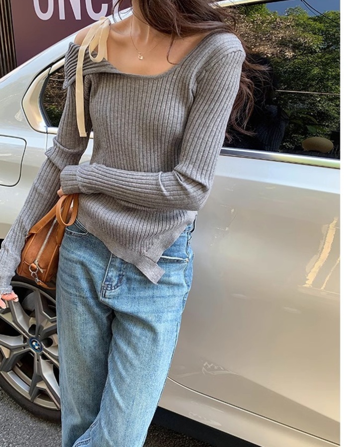 Irregular bottoming shirt frenum sweater for women