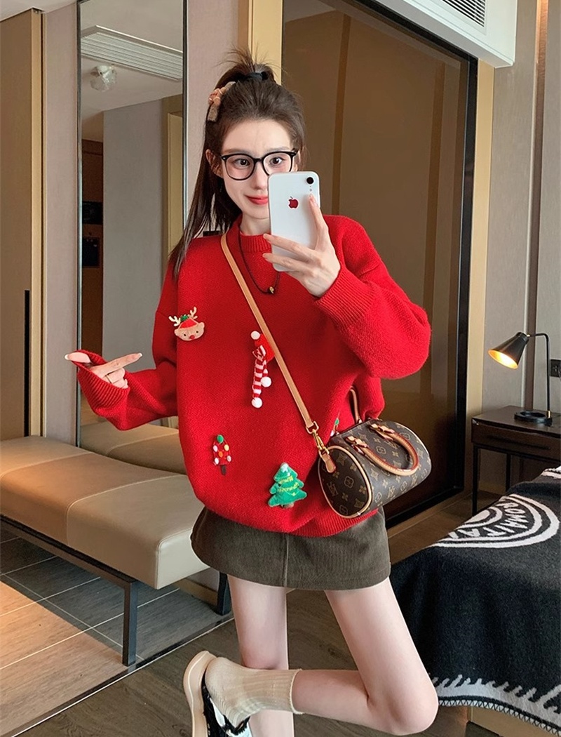 Thick pullover christmas niche autumn and winter sweater