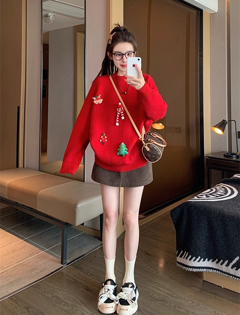 Thick pullover christmas niche autumn and winter sweater