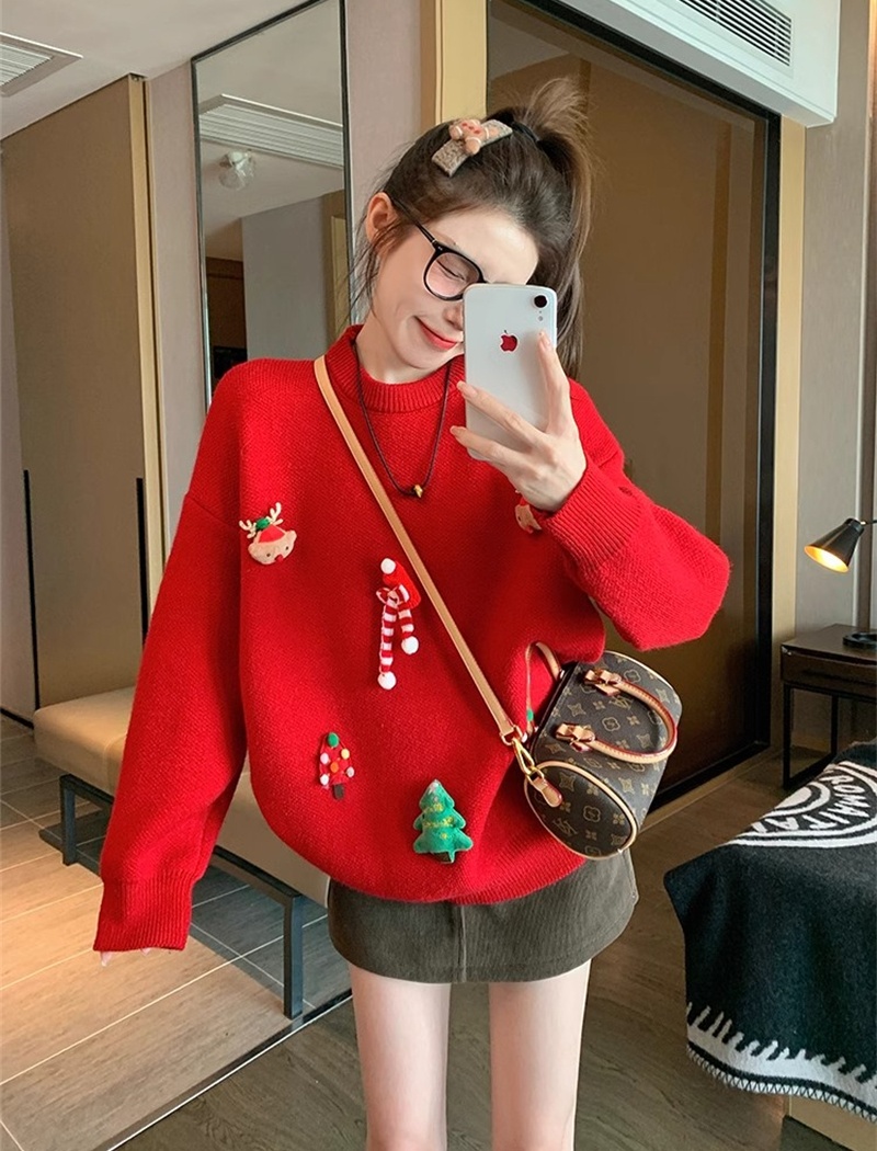 Thick pullover christmas niche autumn and winter sweater