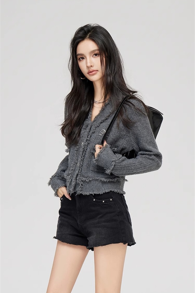 Sweet chanelstyle tops spring and autumn coat for women