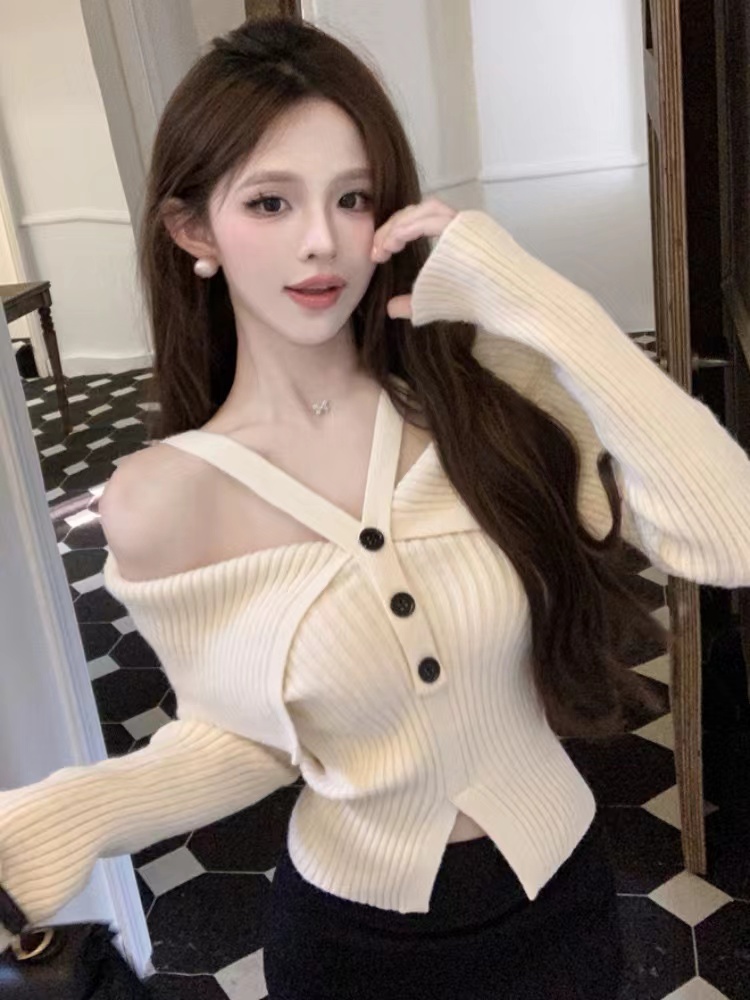 Knitted spicegirl tops halter autumn sweater for women