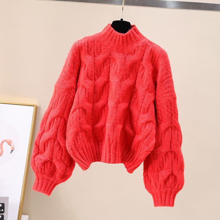 Lantern sleeve Korean style autumn and winter sweater