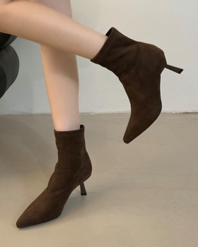 Pointed boots Western style short boots for women