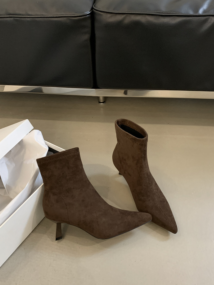 Pointed boots Western style short boots for women