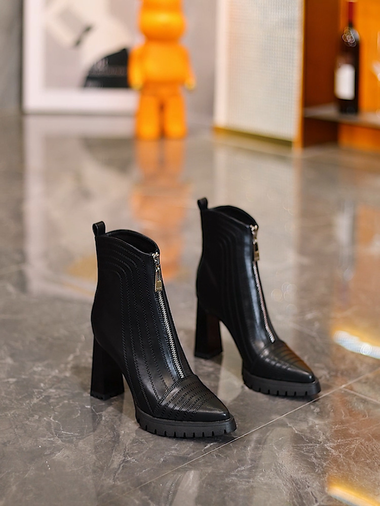 High-heeled short boots autumn and winter boots for women