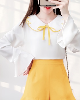 Fresh long sleeve autumn and winter show young chiffon shirt