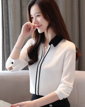 Korean style chiffon shirt long tops for women