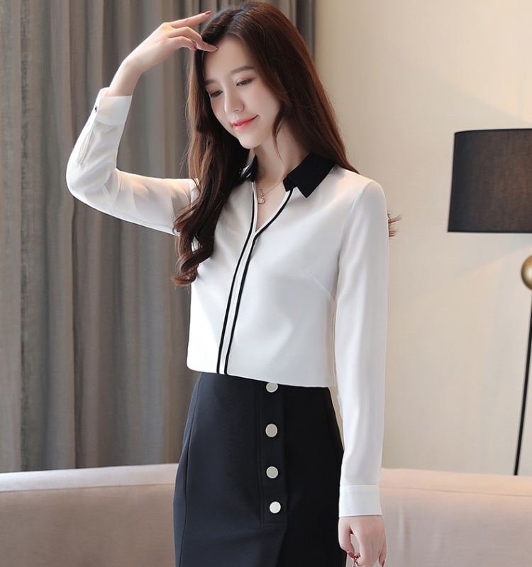 Korean style chiffon shirt long tops for women