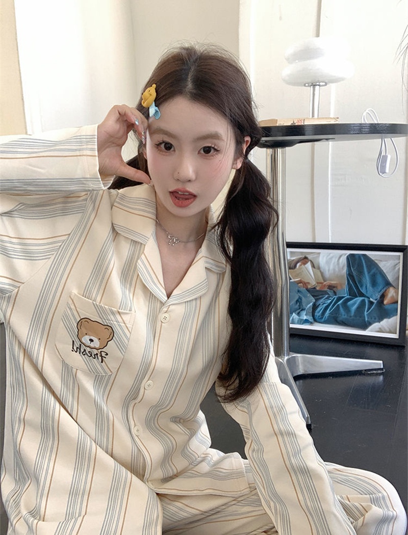 Simple cubs fashion homewear spring pajamas a set for women