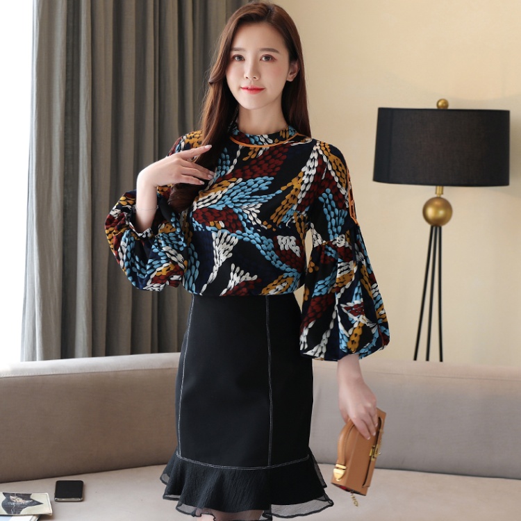 Retro Korean style shirt Western style tops