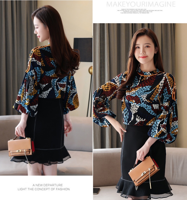 Retro Korean style shirt Western style tops