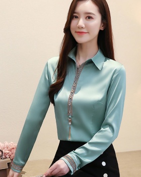 Slim chiffon small shirt long sleeve shirt for women