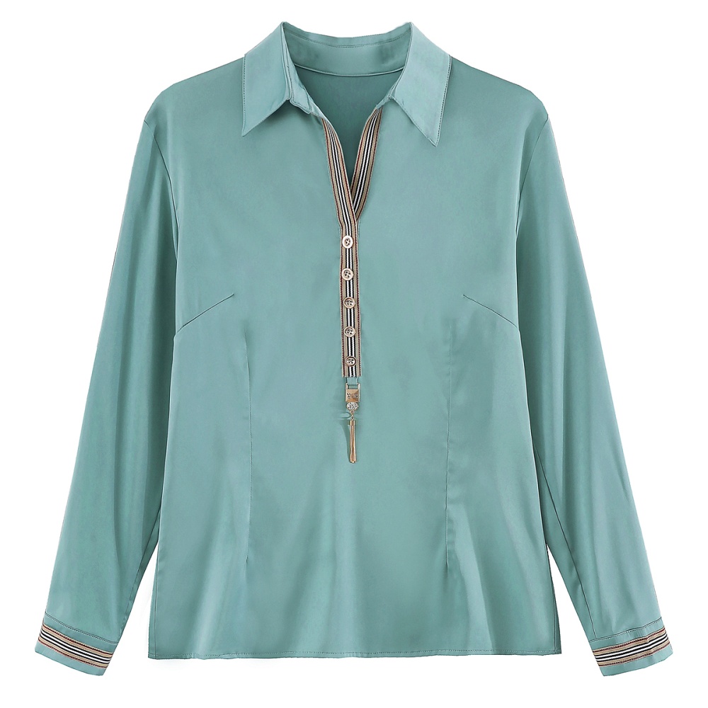 Slim chiffon small shirt long sleeve shirt for women