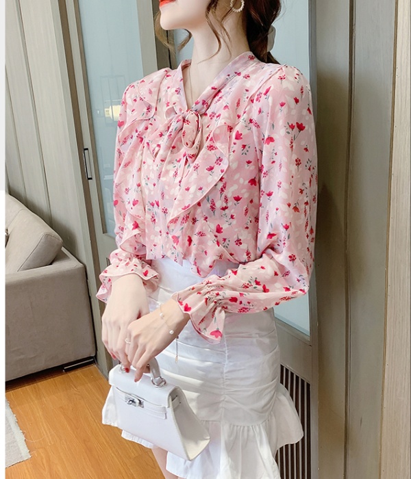 Pink beautiful tops sweet small shirt for women