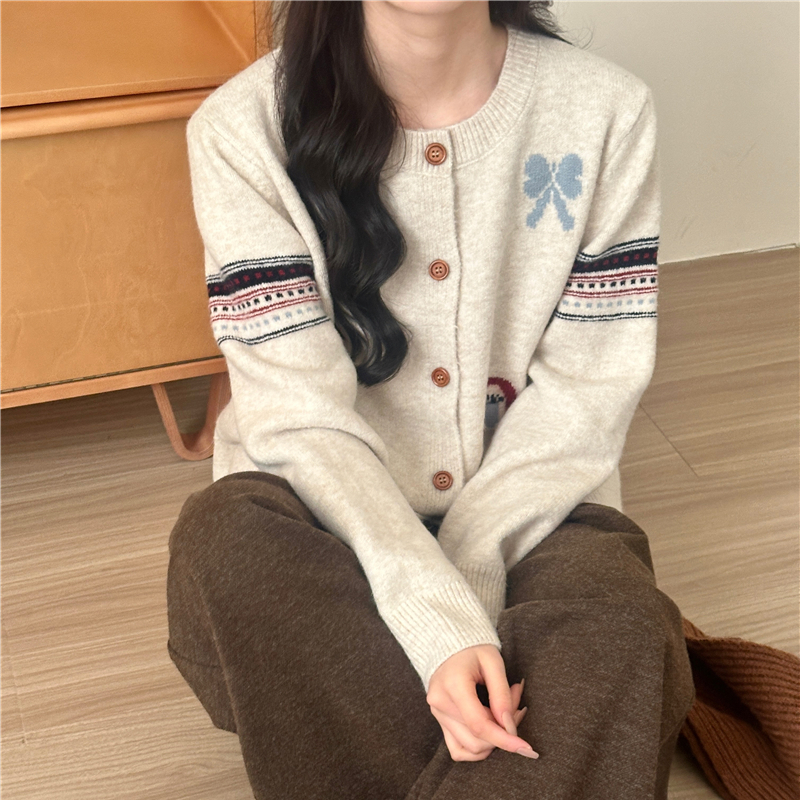 Korean style all-match loose sweater spring knitted tops