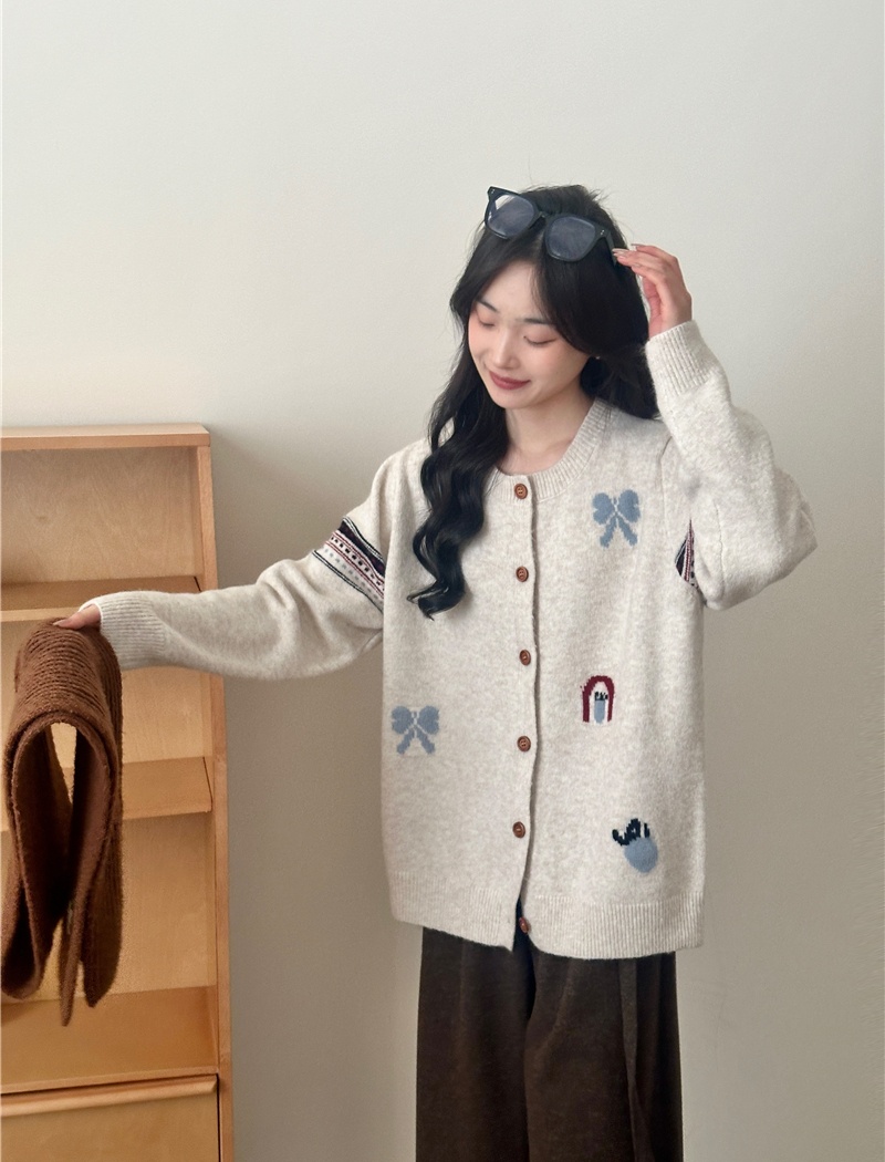 Korean style all-match loose sweater spring knitted tops