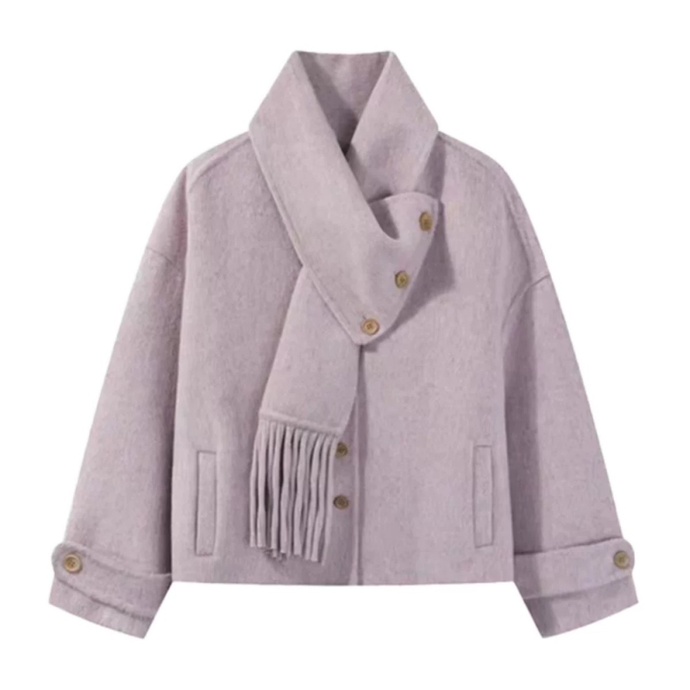 Autumn and winter scarves short woolen coat for women