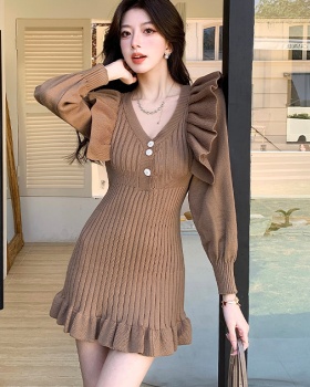 Autumn and winter dress T-back for women