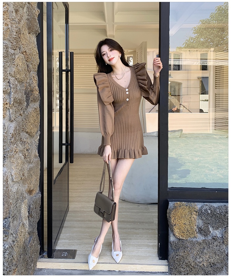 Autumn and winter dress T-back for women