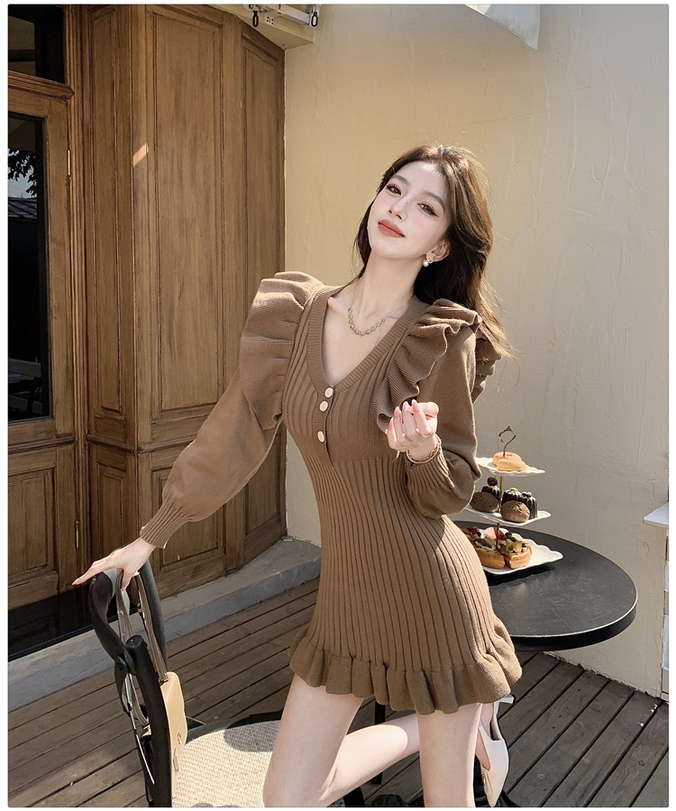 Autumn and winter dress T-back for women