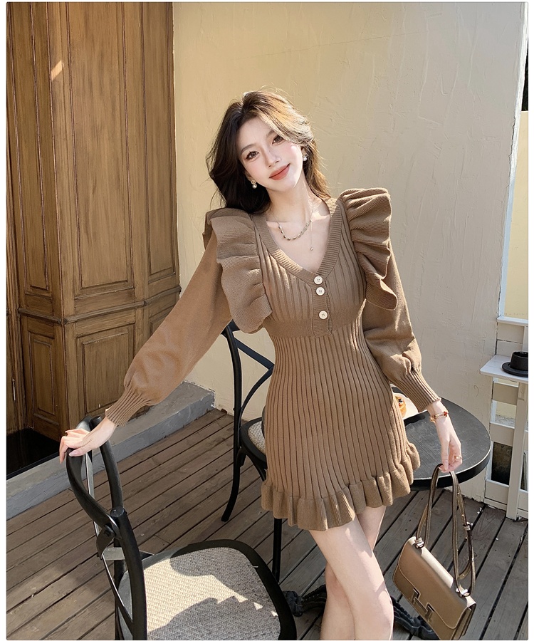 Autumn and winter dress T-back for women