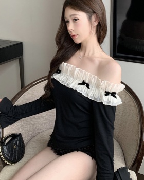 Spring temperament clavicle sexy enticement bottoming shirt