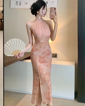 Chinese style long dress slim cheongsam for women