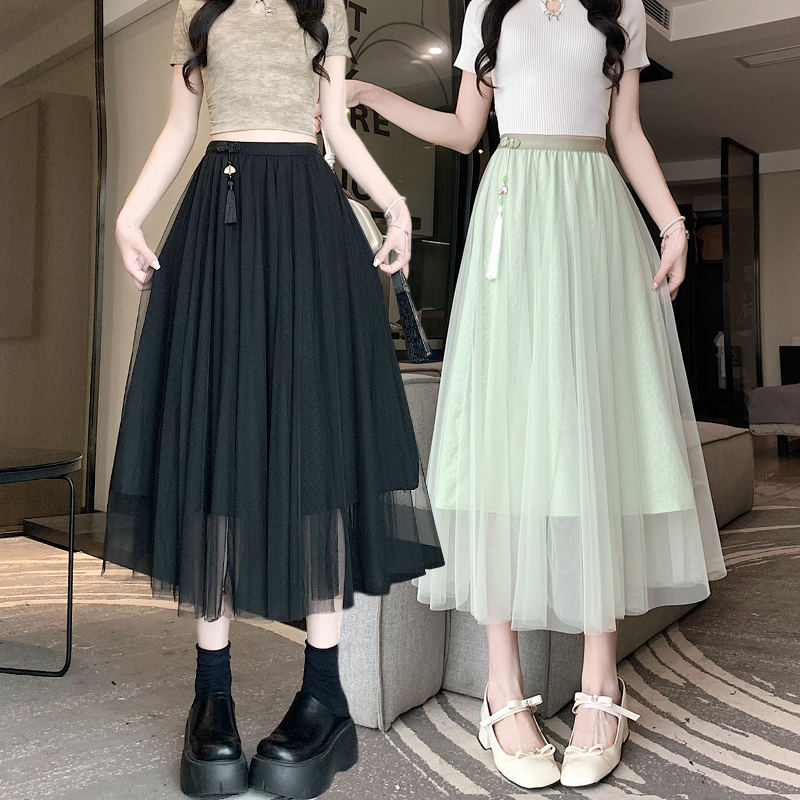 High waist skirt slim long skirt for women