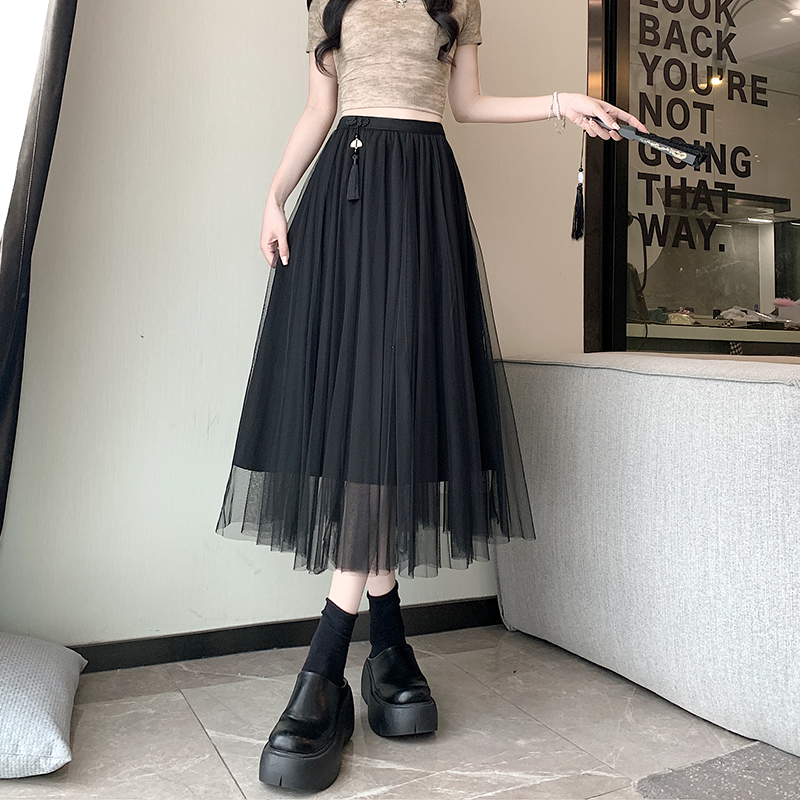 High waist skirt slim long skirt for women