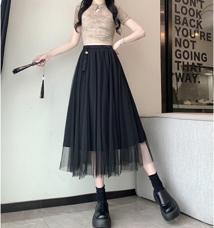 High waist skirt slim long skirt for women