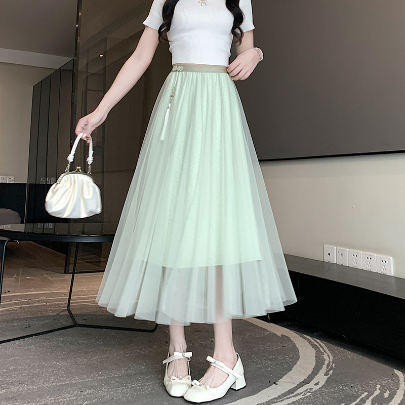 High waist skirt slim long skirt for women