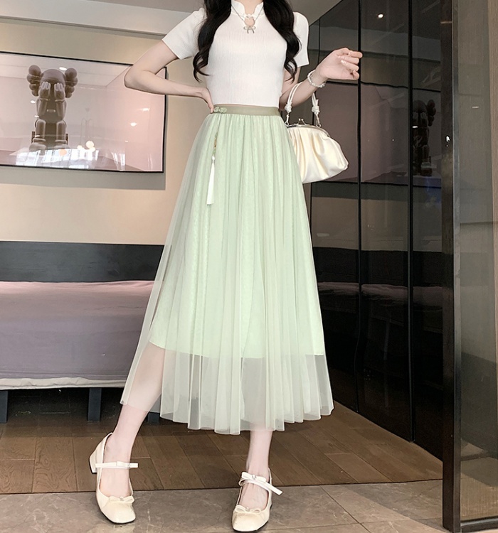 High waist skirt slim long skirt for women