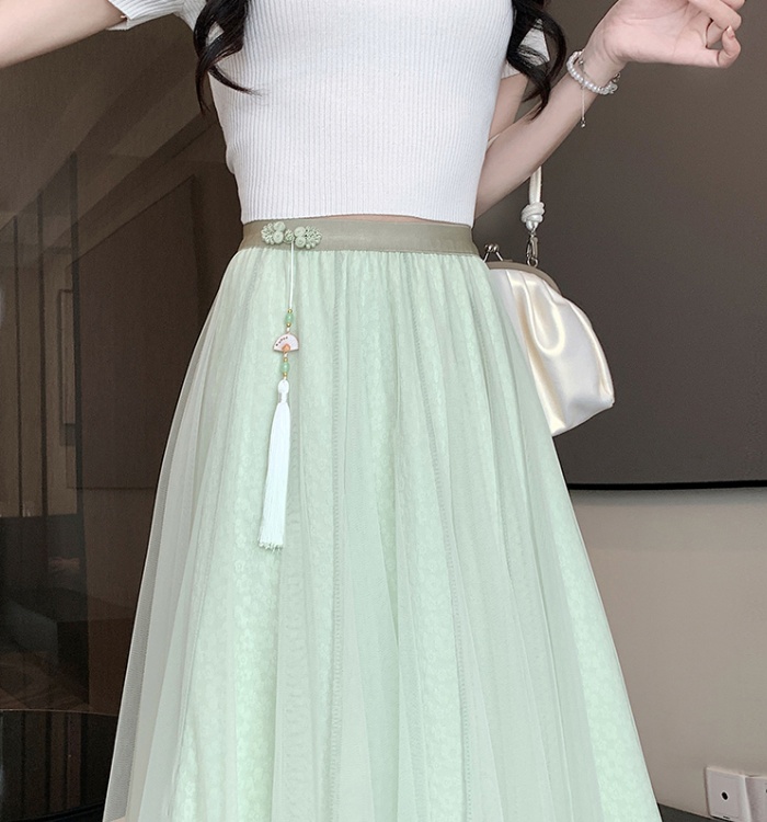 High waist skirt slim long skirt for women