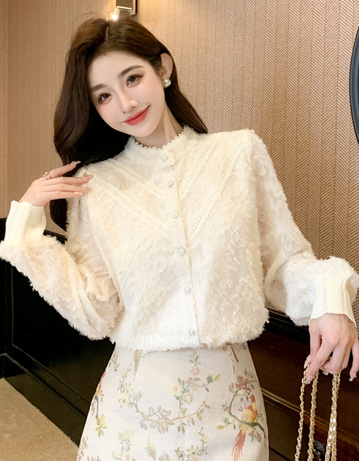 France style tender shirt long sleeve tops