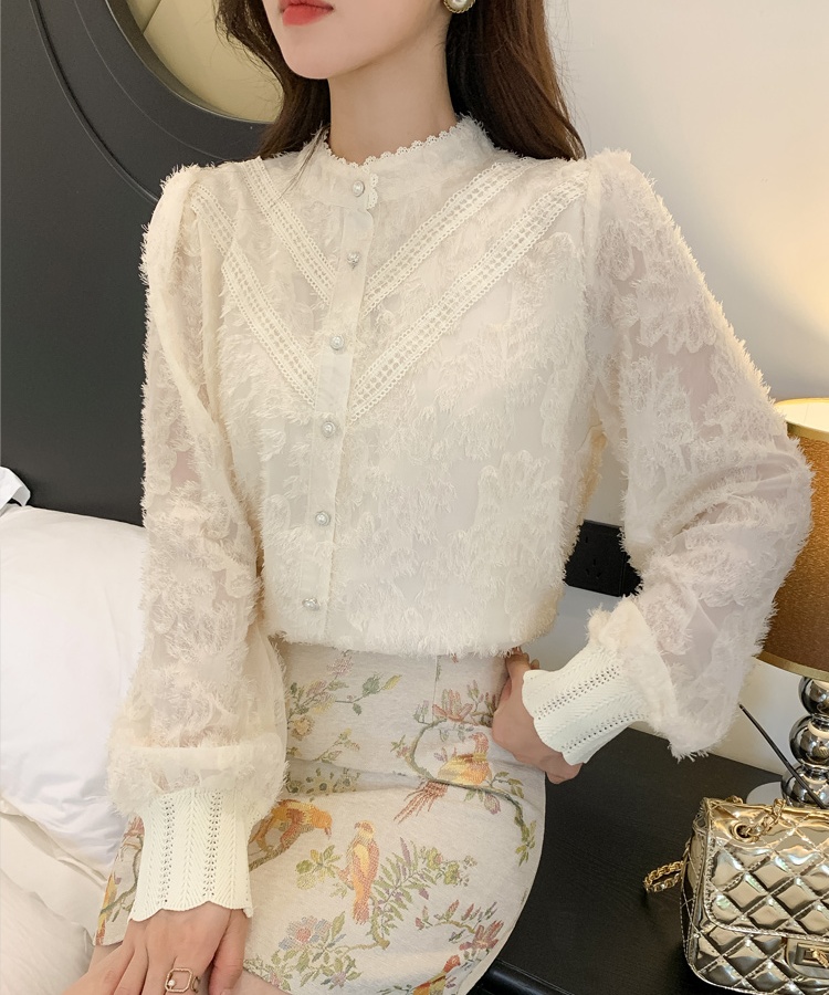 France style tender shirt long sleeve tops