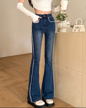 Spring slim pants denim elasticity long pants for women