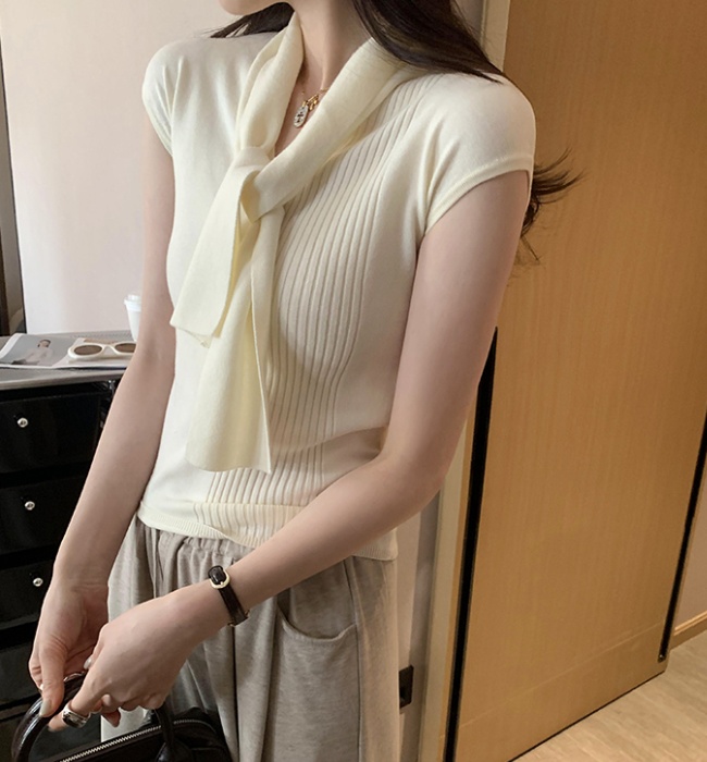 Frenum France style sweater Korean style primer vest for women