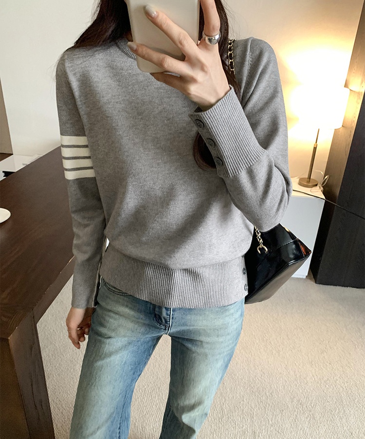 Cuff hem bottoming tops autumn and winter sweater