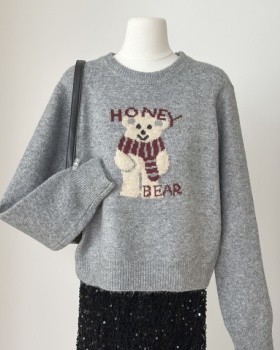 Cubs sweet tops Korean style show young sweater