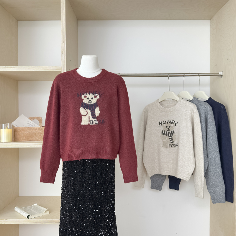 Cubs sweet tops Korean style show young sweater