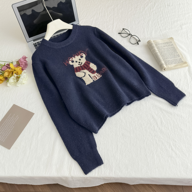 Cubs sweet tops Korean style show young sweater