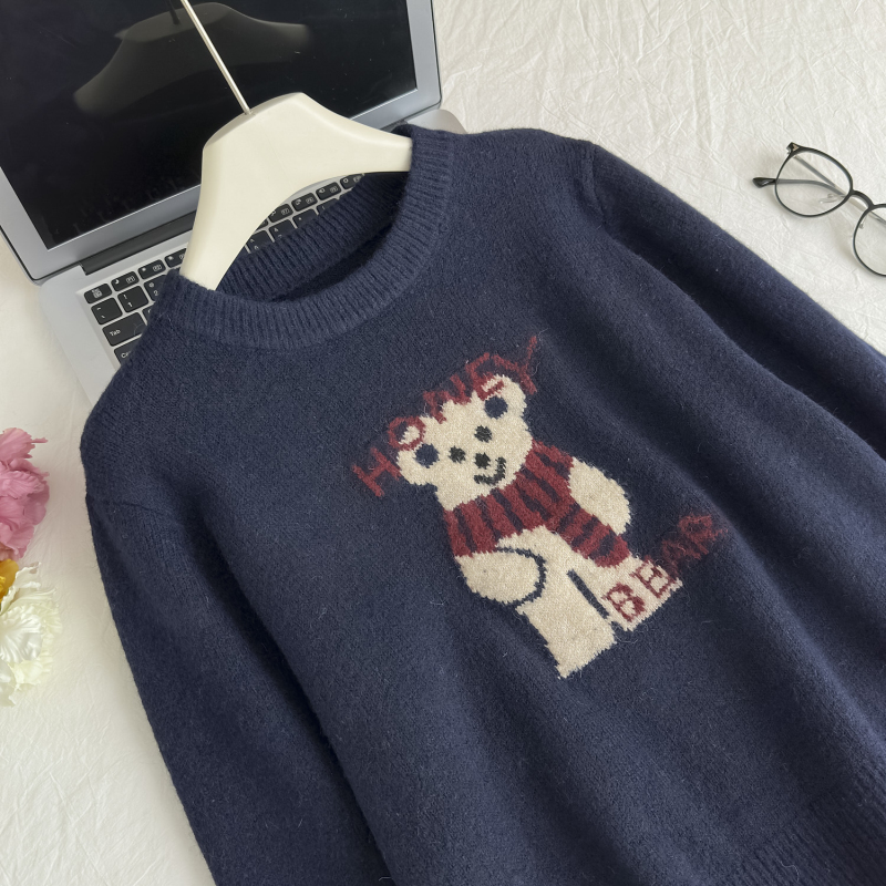 Cubs sweet tops Korean style show young sweater