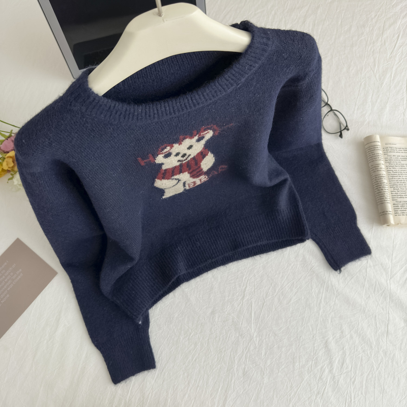 Cubs sweet tops Korean style show young sweater