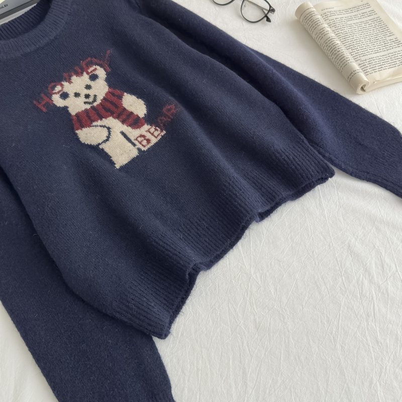 Cubs sweet tops Korean style show young sweater