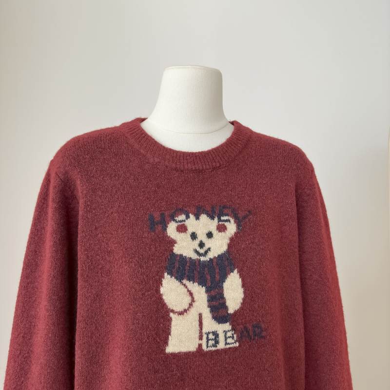 Cubs sweet tops Korean style show young sweater