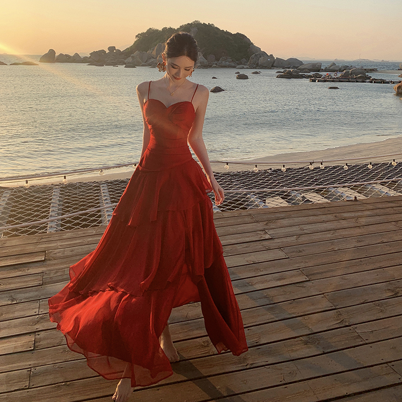 Big skirt vacation long dress temperament dress