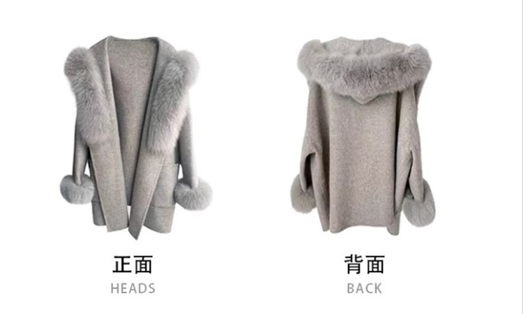 Woolen woolen coat hairy overcoat for women